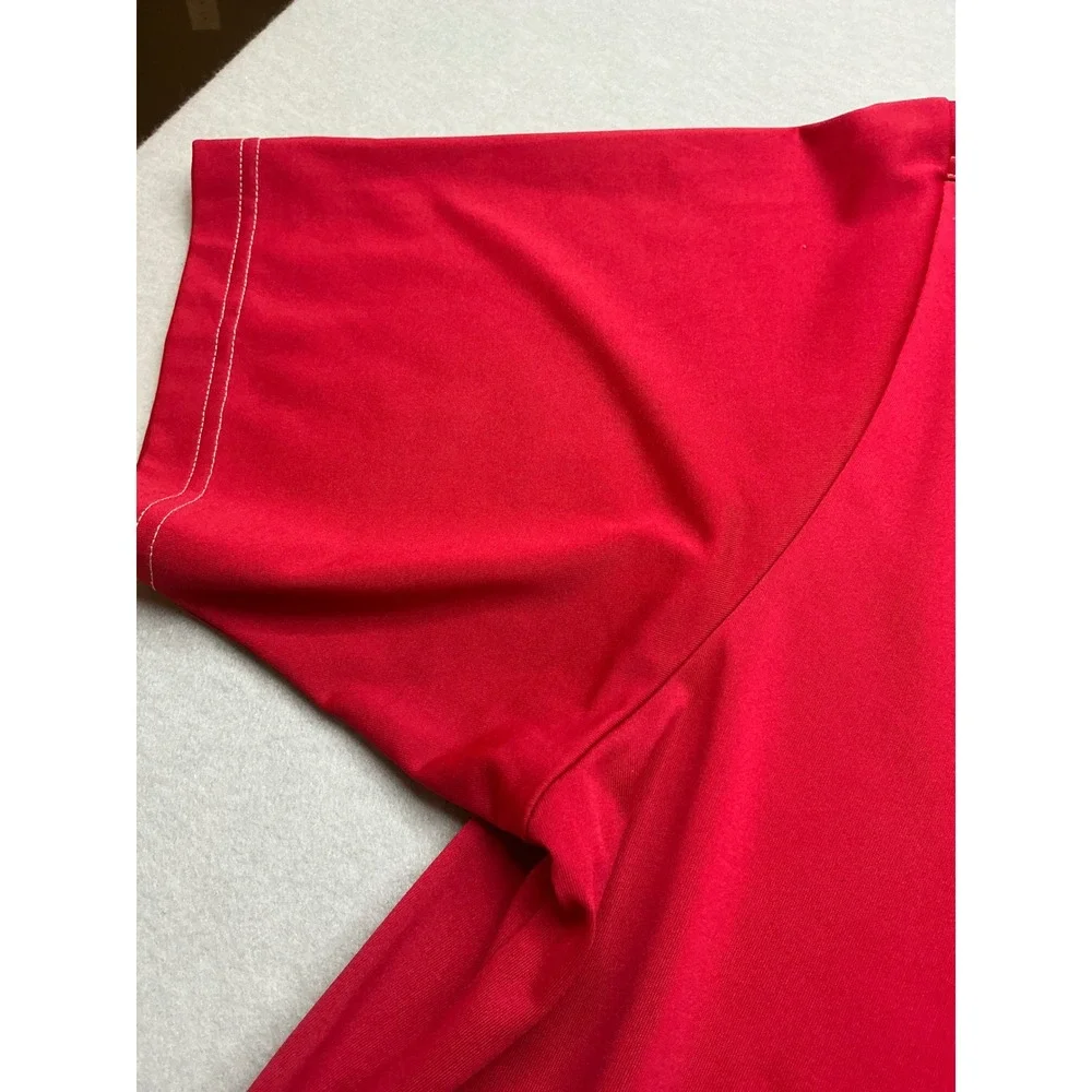 Adidas Vintage Polo Shirt Red Short Sleeve‎ Performance Golf Mens XL Z72993